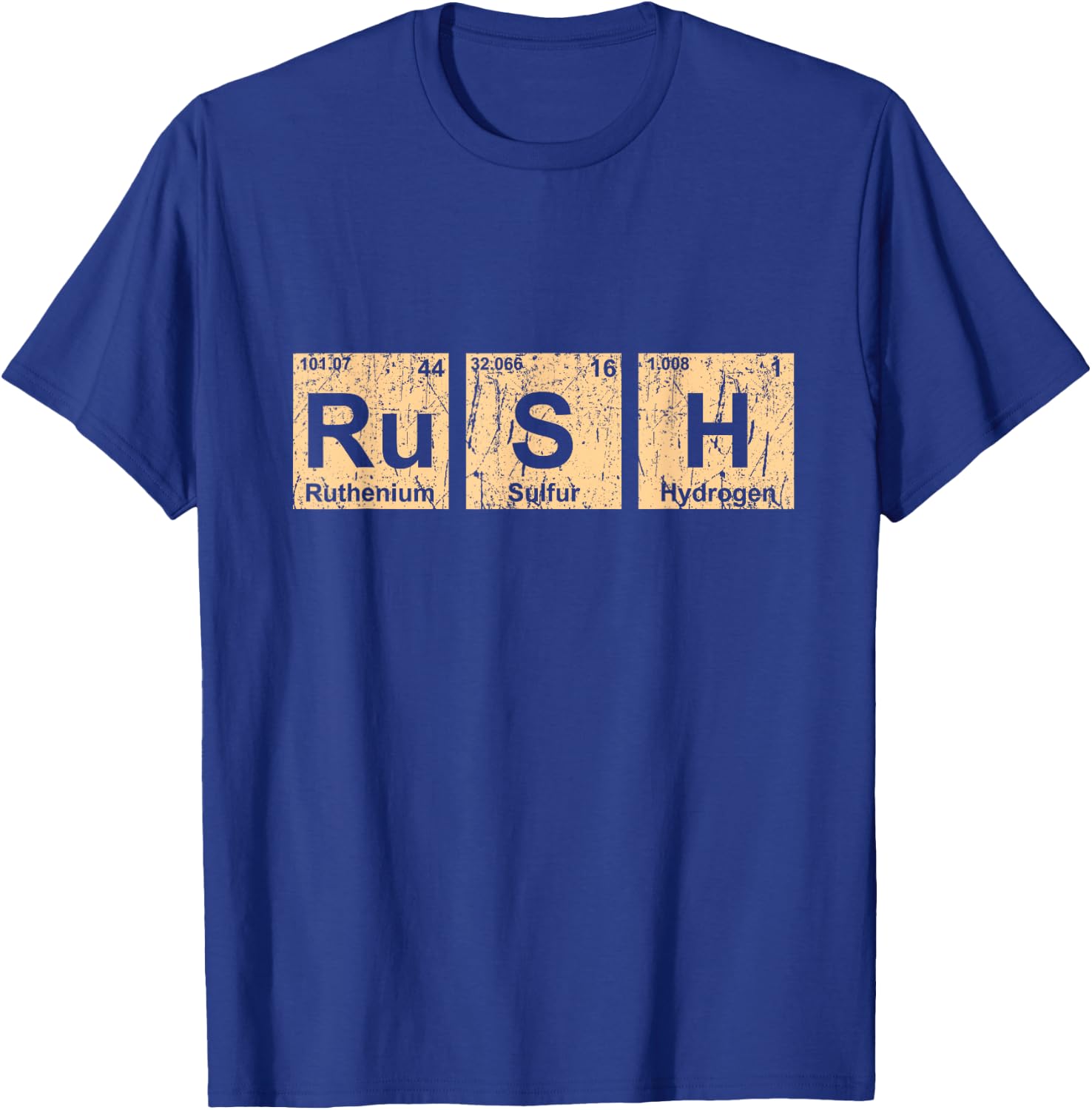 Rush (Ru-S-H) Periodic Table Elements Shirt T-Shirt - T-Shirt | Royal