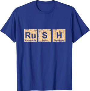 Rush (Ru-S-H) Periodic Table Elements Shirt T-Shirt - T-Shirt | Royal