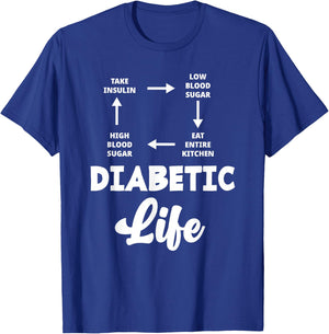 Funny Diabetic Type 1 Diabetes T1D Diabetes Awareness T-Shirt - T-Shirt | Royal