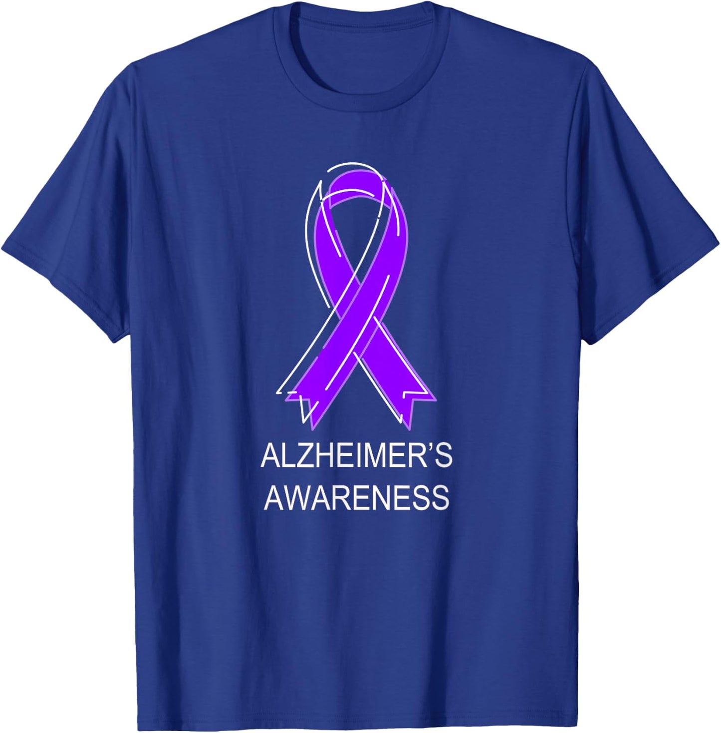 Alzheimer's Awareness Purple Ribbon T-Shirt - T-Shirt | Royal