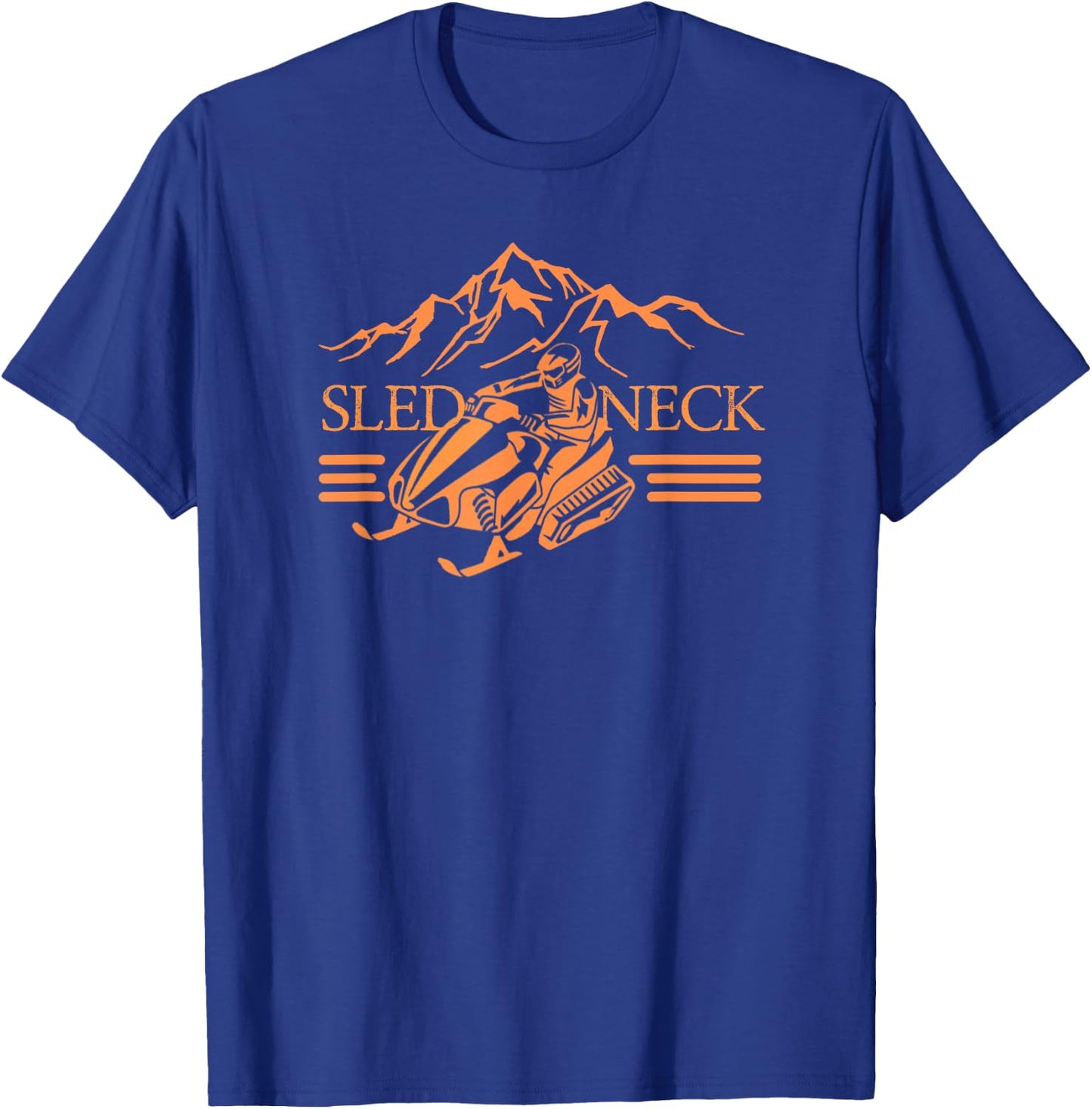 Sledneck Duo-tone Snowmobiling Slogan T-Shirt - T-Shirt | Royal