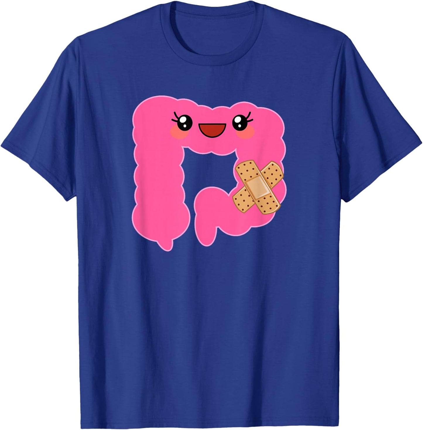 Funny Colon Crohns Disease Colitis Surgery Gift - Funny Colon - Adult - Black - Small - Short Sleeve - Cotton 60% Polyester 40% T-Shirt - T-Shirt | Royal