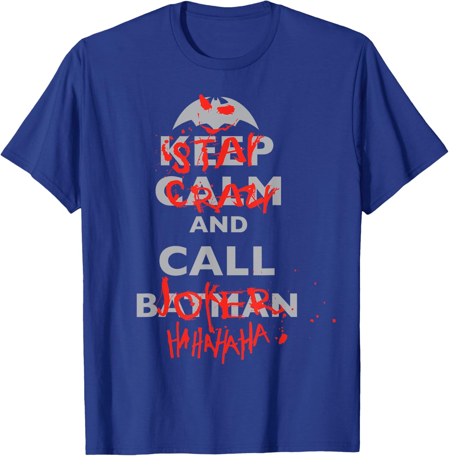 DC Joker Text Stay Crazy T-Shirt - T-Shirt | Royal
