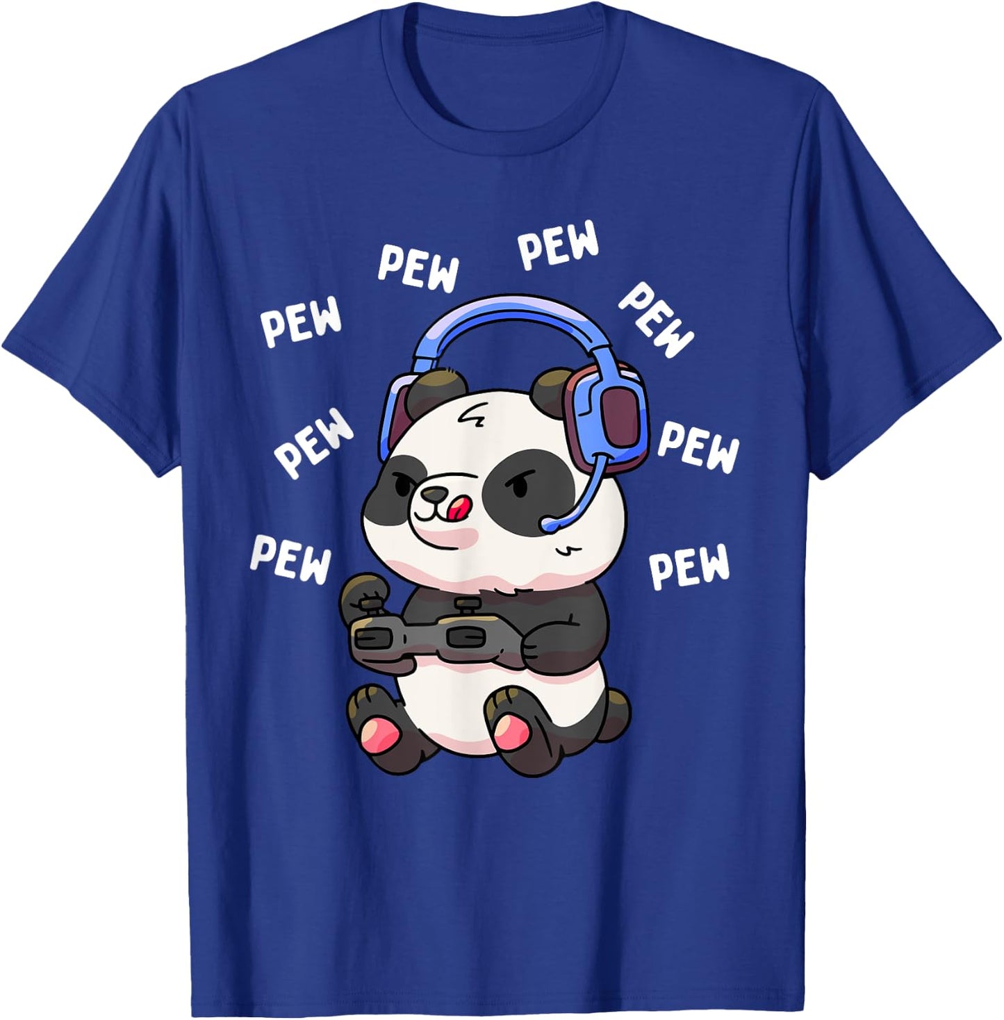 Pew Gamer Panda Pew Pew Gaming Lover Gift T-Shirt - T-Shirt | Royal