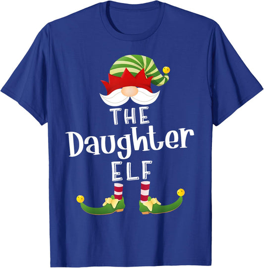 Daughter Elf Group Christmas Funny Pajama Party T-Shirt - T-Shirt | Royal