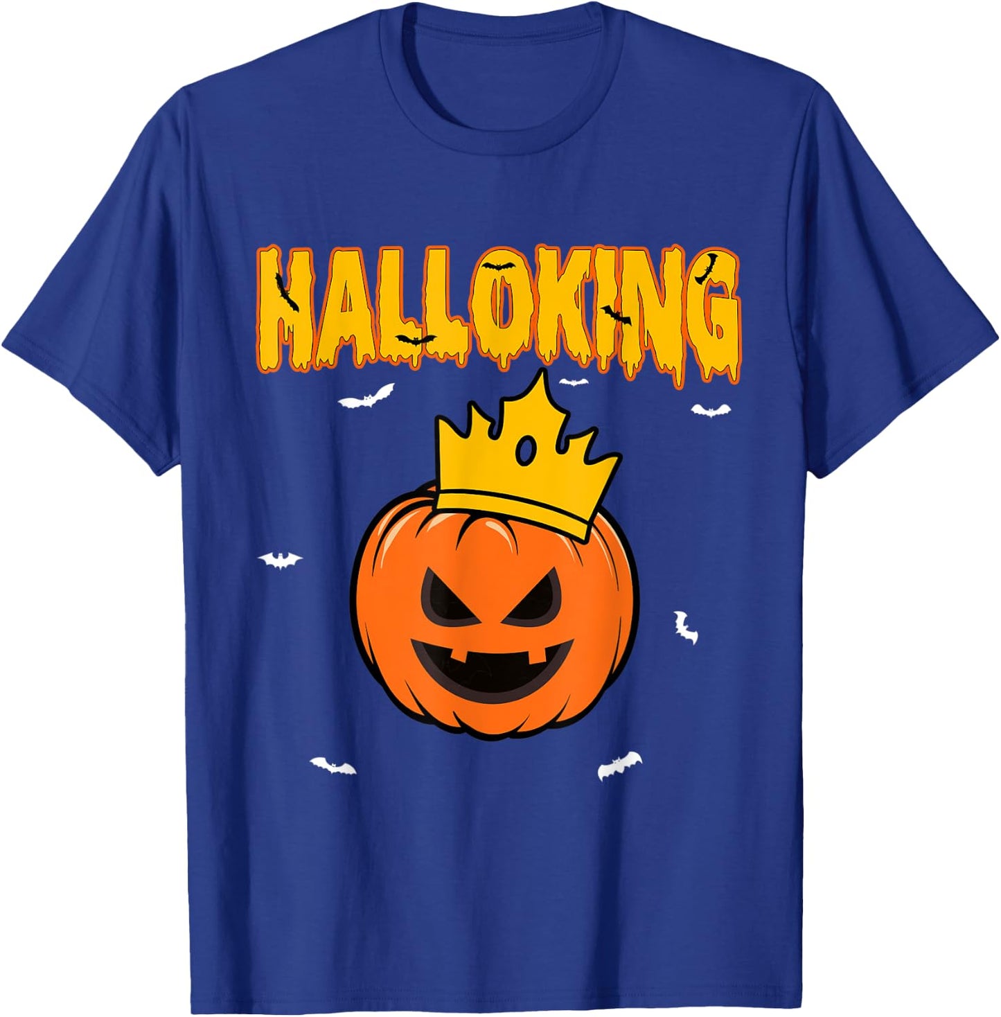 Halloking Halloween King Evil Pumpkin with Vintage Crown T-Shirt - T-Shirt | Royal