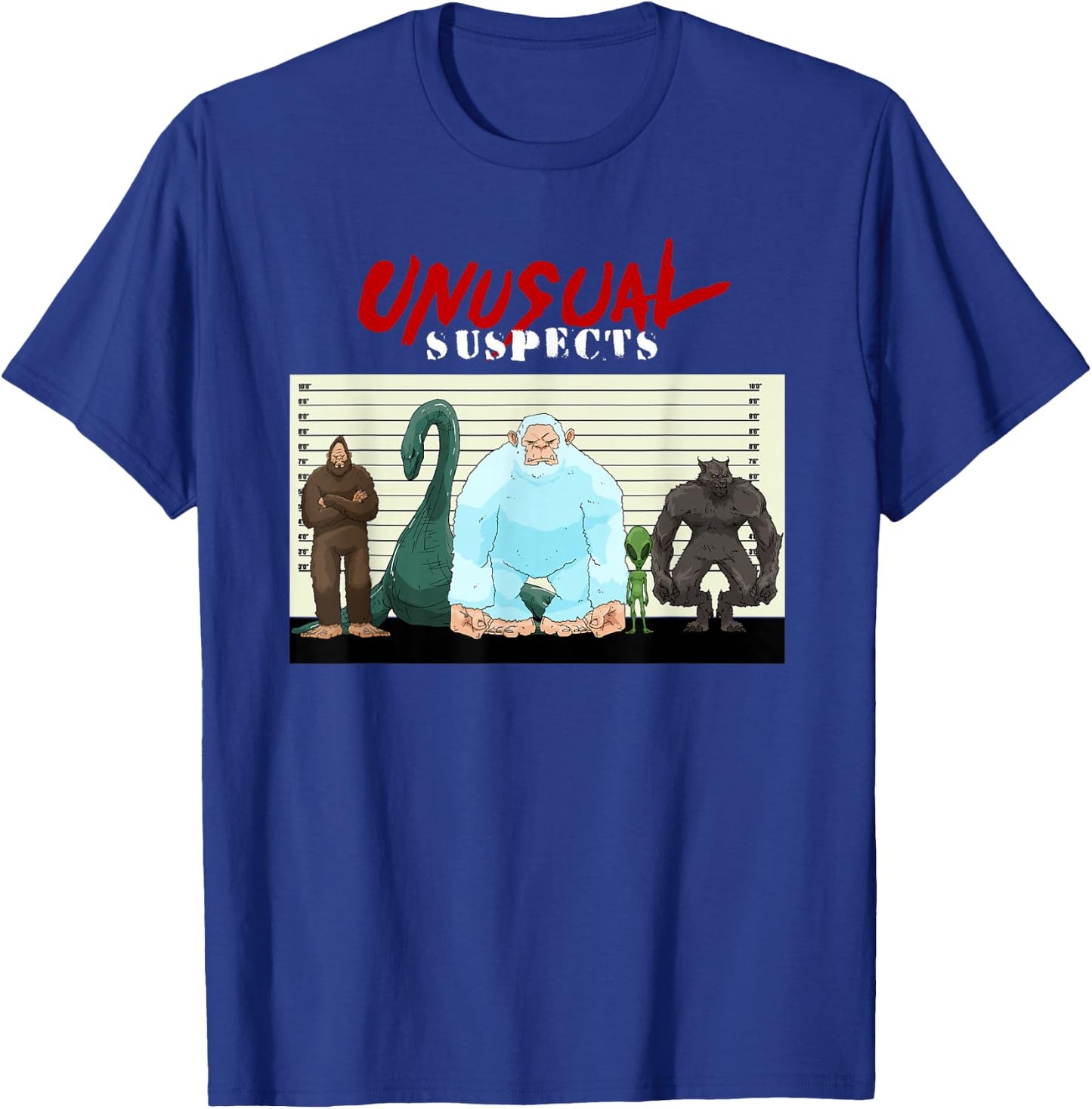 Funny Bigfoot Sasquatch Alien Lochness Monster Werewolf Gift T-Shirt - T-Shirt | Royal