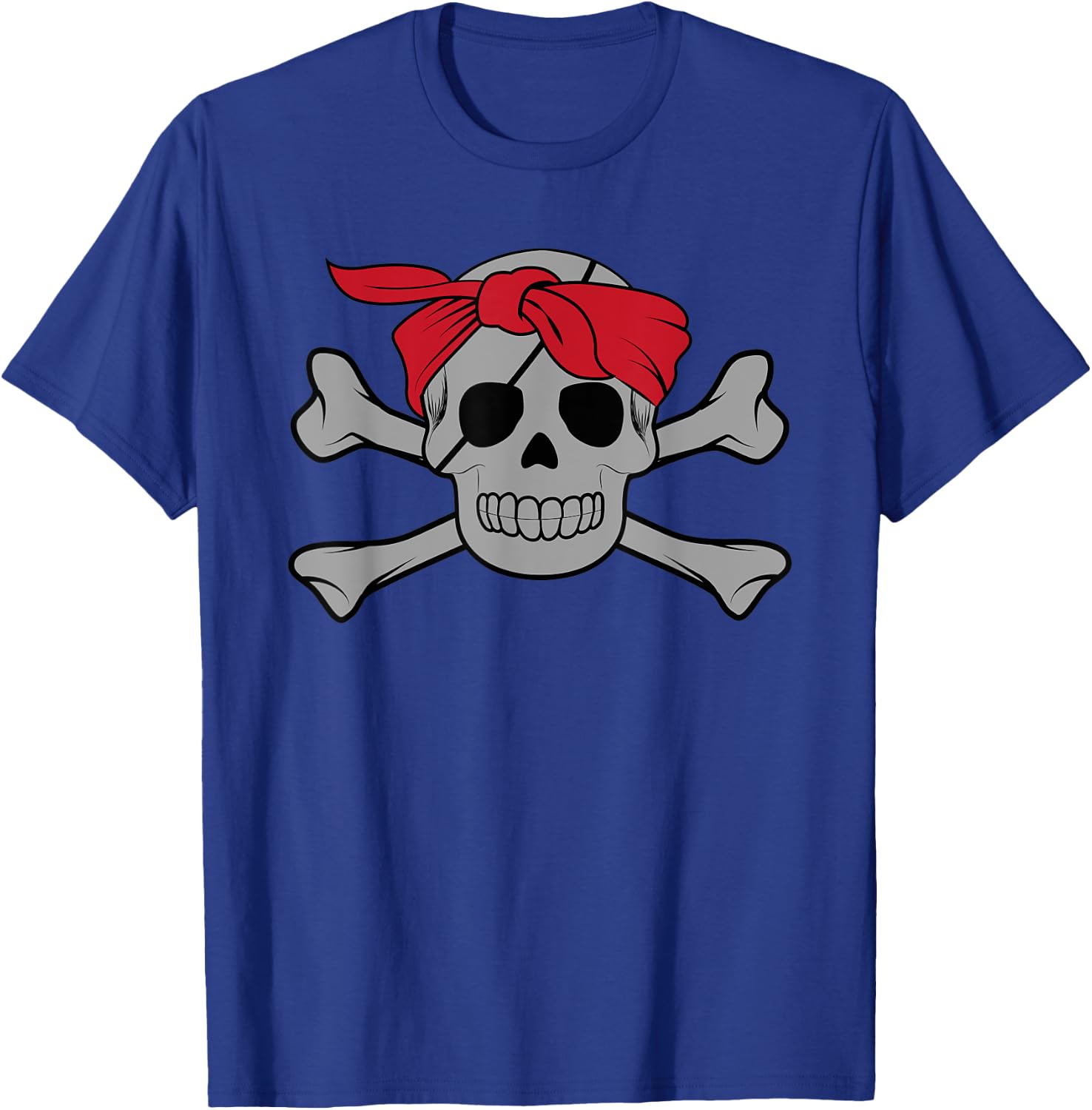 Funny Pirate Costume Buccaneer Jolly Roger Women Bones Gifts T-Shirt - T-Shirt | Royal