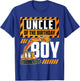 vehicle construction excavator Uncle of the Birthday Boy T-Shirt - T-Shirt | Royal
