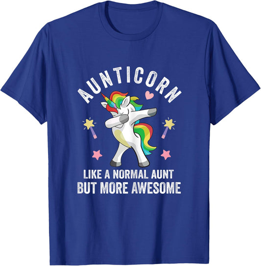 Dabbing Anticorn Like a Normal Aunt but More Awesome Women T-Shirt - T-Shirt | Royal