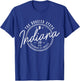 Indiana The Hoosier State Est. 1816 USA America Souvenir T-Shirt - T-Shirt | Royal