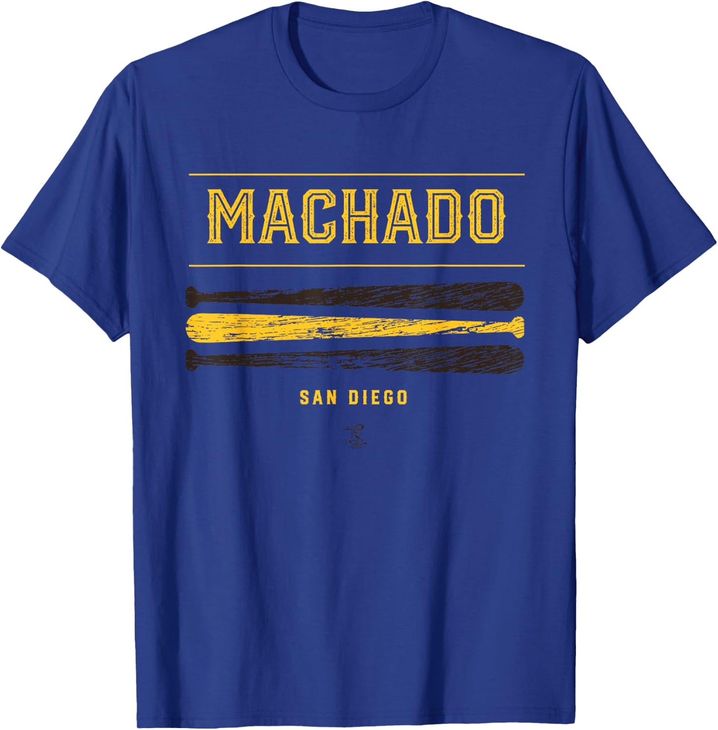 Manny Machado Vintage Baseball Bat Gameday T-Shirt - T-Shirt | Royal