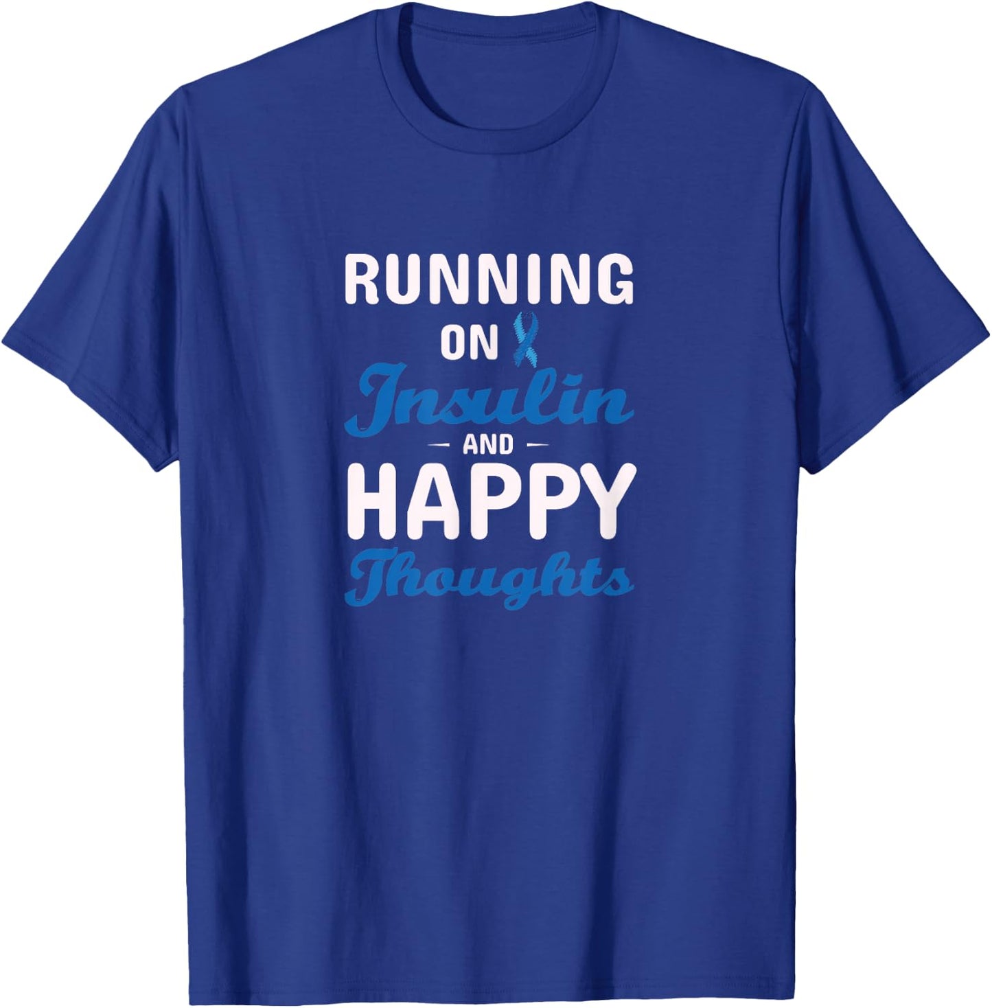 Diabetes Awareness Type 1 2 - Diabetic T1D T2D T-Shirt - T-Shirt | Royal