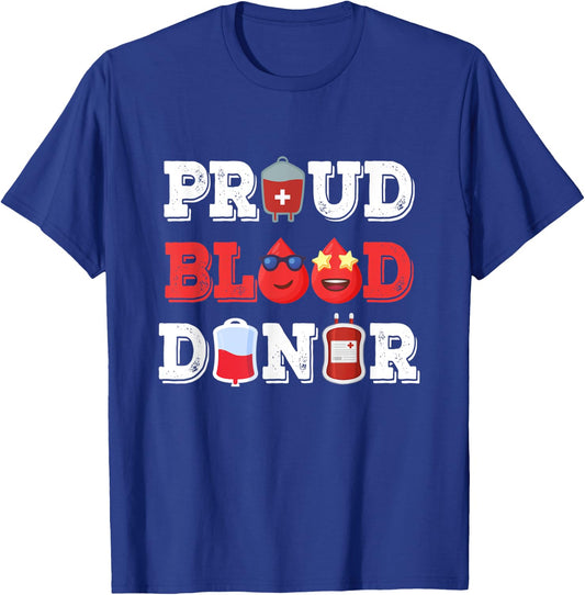 Proud Blood Donor, World Blood Donor Day Donation Vintage T-Shirt - T-Shirt | Royal