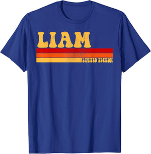 LIAM Name Personalized Idea Men Retro Vintage LIAM T-Shirt - T-Shirt | Royal