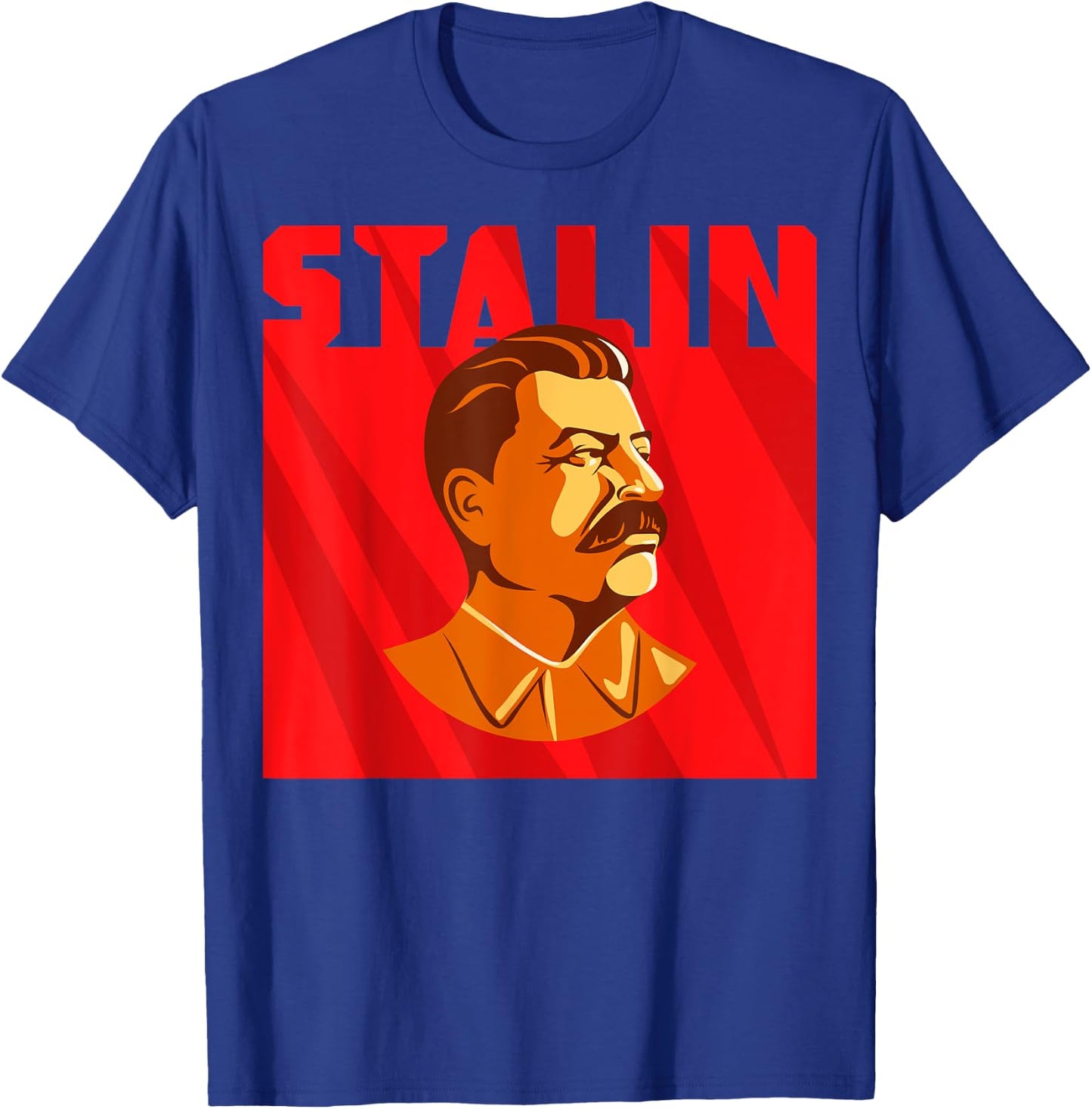 Stalin on red background SOVI8 Vintage Propaganda T-Shirt - T-Shirt | Royal