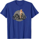 WW2 Pin Up Girl BSA Motorcycle Retro Poster T-Shirt - T-Shirt | Royal