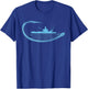 Kayak Fisherman Fishing Hook Graphic Kayaker Angling T-Shirt - T-Shirt | Royal