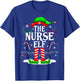The Nurse Elf Christmas Cute Elf Nursing Christmas Nurse T-Shirt - T-Shirt | Royal