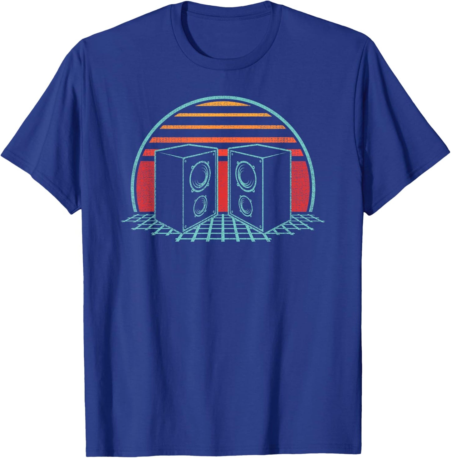 Audio Engineer Speaker Retro 80s Style Sound Guy T-Shirt - T-Shirt | Royal