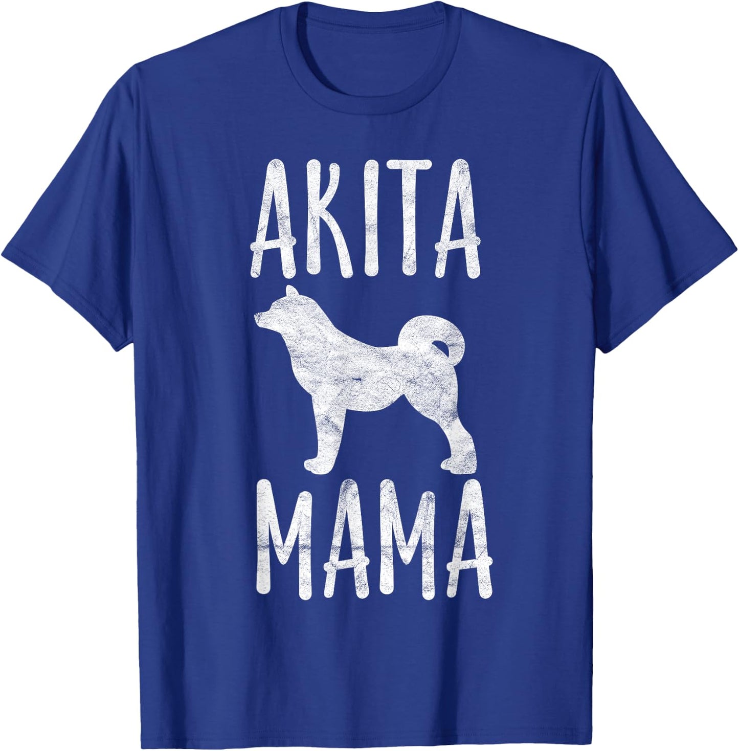 Vintage Akita Mama Gift Akita Mom Pet Dog Owner Mother T-Shirt - T-Shirt | Royal