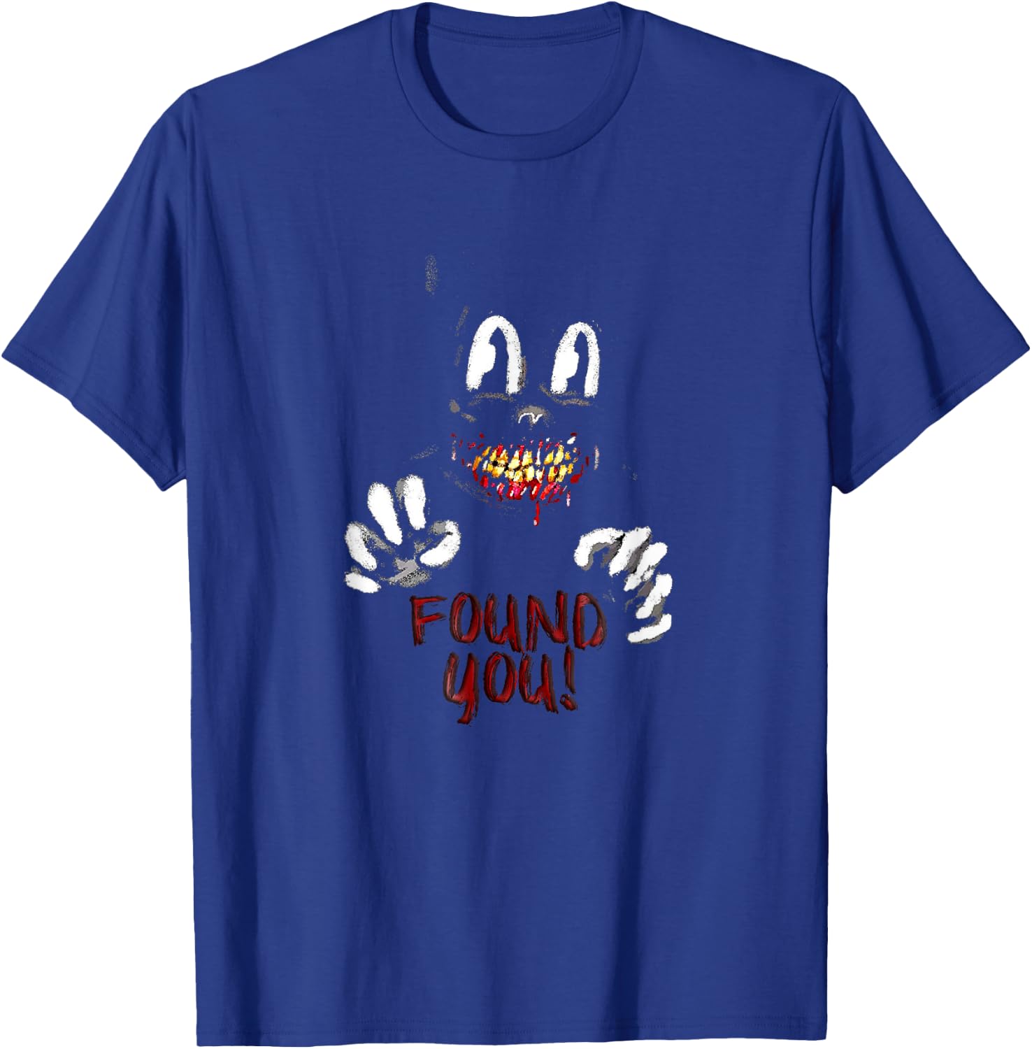 Cartoon cat Creepy Horror trick or treat T-Shirt - T-Shirt | Royal