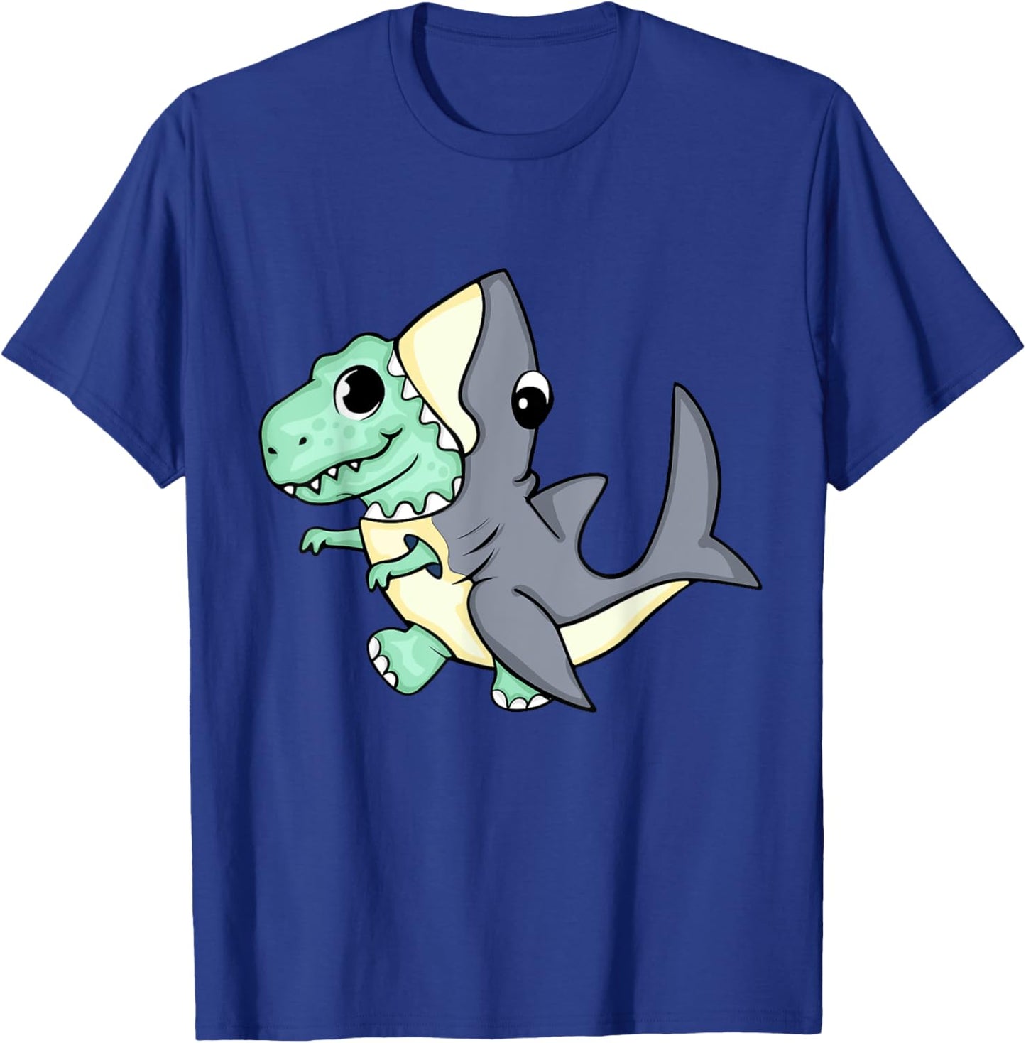 Cute Dinosaur In Shark Costume Kids Dinosaur T-Shirt - T-Shirt | Royal