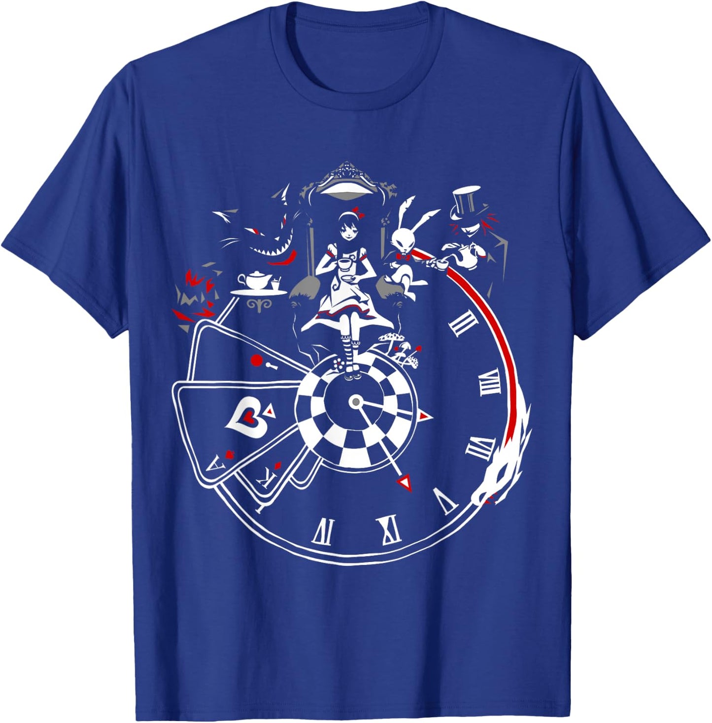 VampireFreaks Alice In Wonderland Clock T-Shirt - T-Shirt | Royal