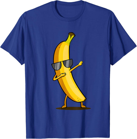 Dabbing Yellow Banana - Dab Funny Dancing Fruit T-Shirt - T-Shirt | Royal