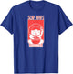Funny Send Noods Lucky Cat Eating Ramen Noodles Distressed T-Shirt - T-Shirt | Royal