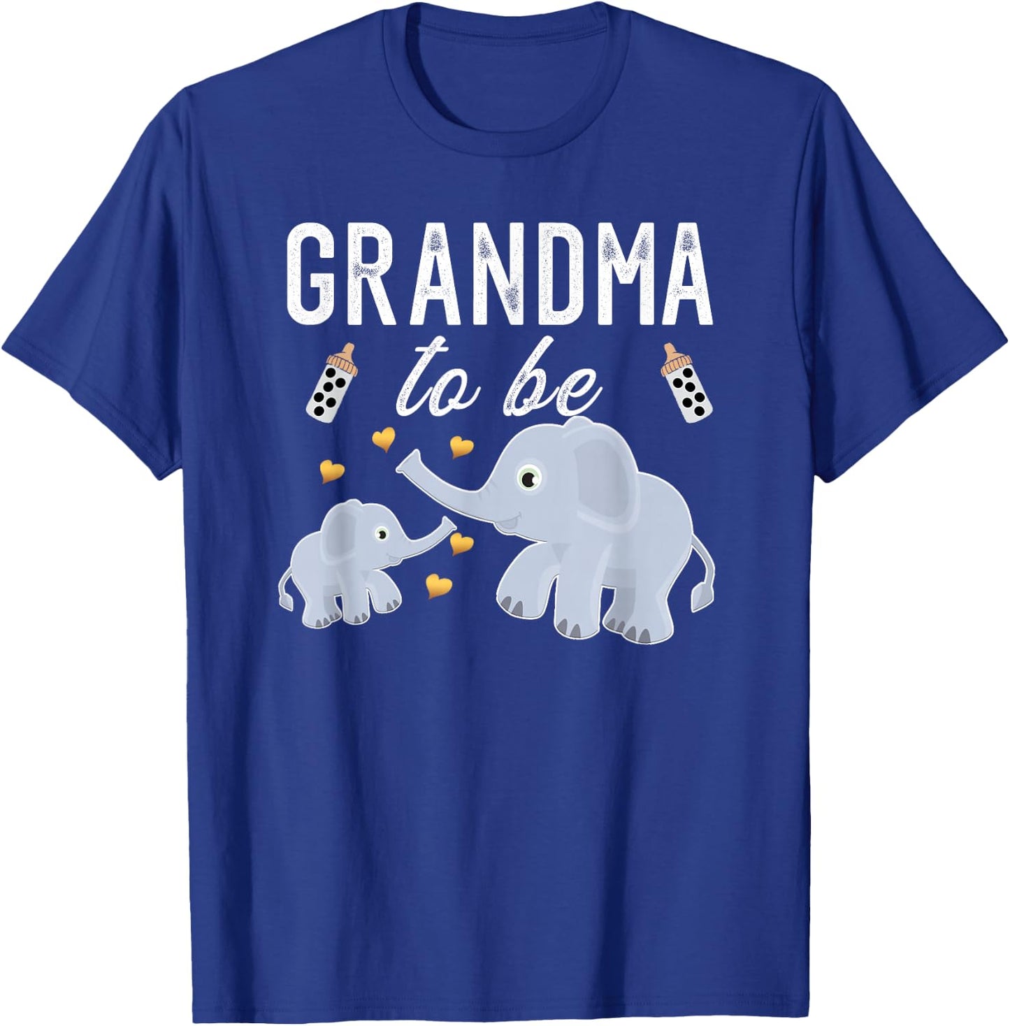 Grandma to Be Elephant Baby Shower Grandma Cute T-Shirt - T-Shirt | Royal