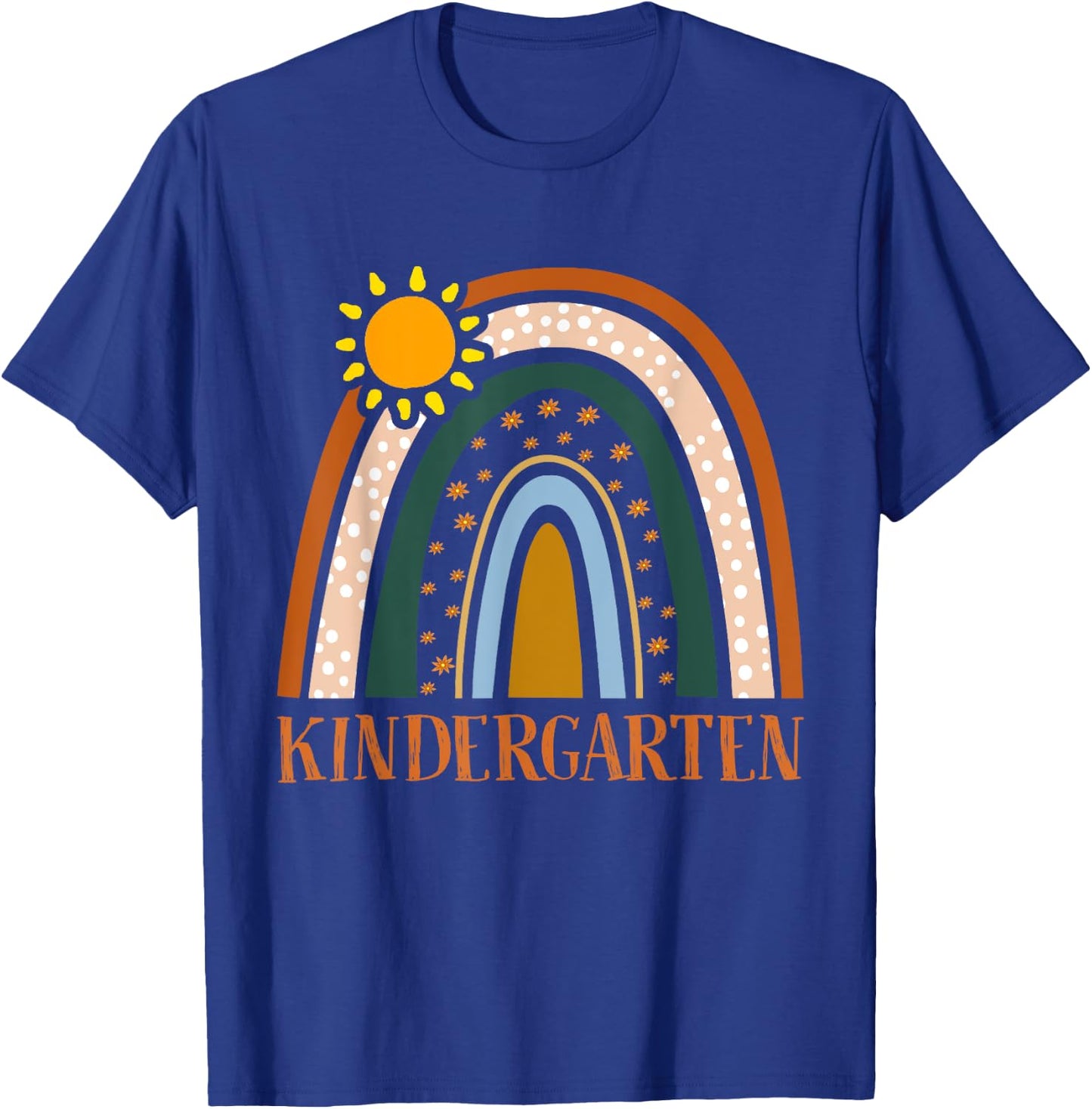 Kindergarten Teacher Students Rainbow Back School Cute Gift T-Shirt - T-Shirt | Royal