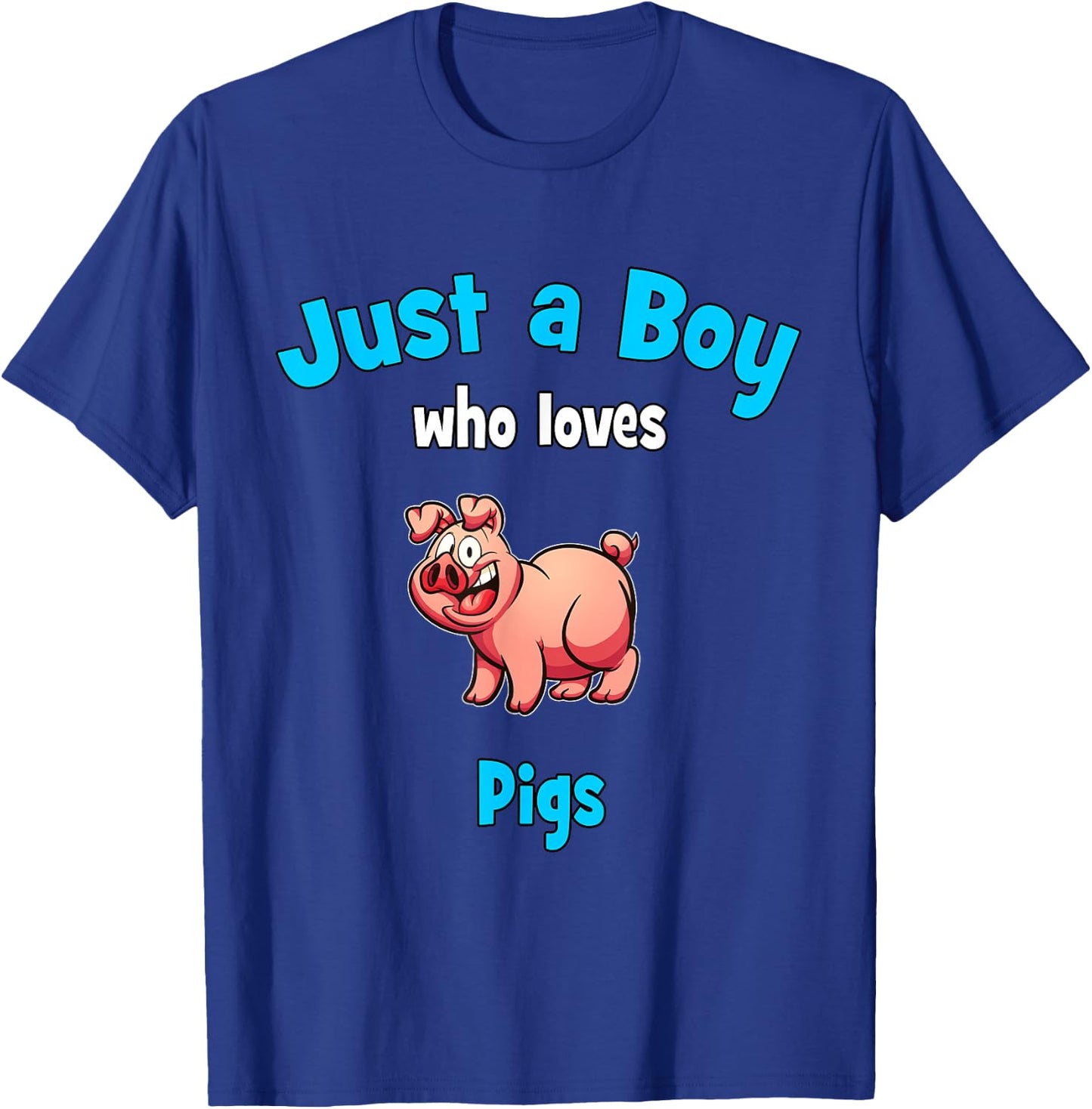 Pig Shirt for Boys | Children's Pig T-Shirt - T-Shirt | Royal