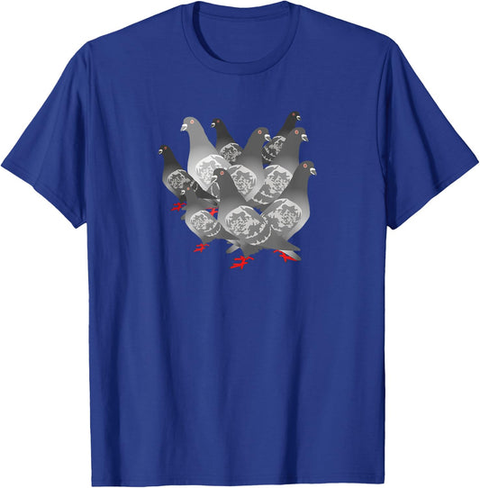 Flock Of Pigeon Breeder Pigeon Racing Gift T-Shirt - T-Shirt | Royal