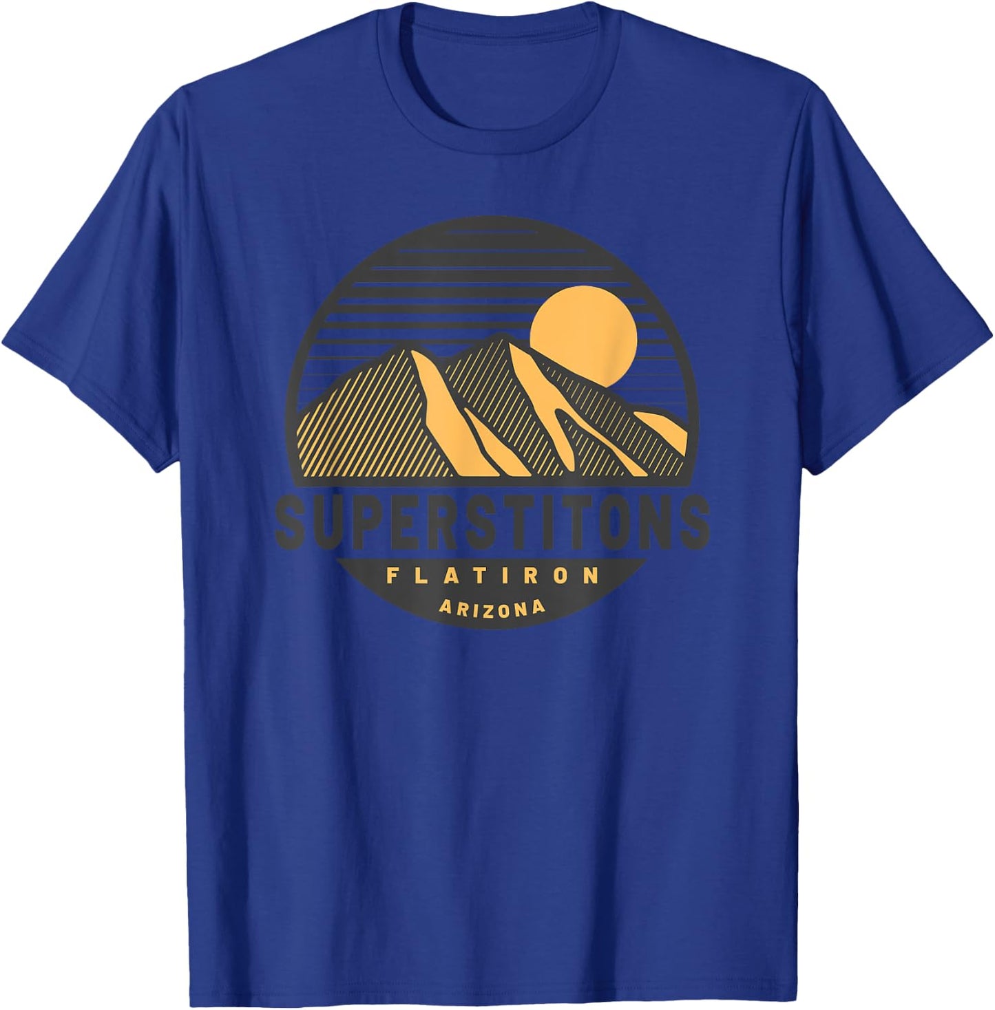 Arizona Retro SUPERSTITIONS MOUNTAIN Range T-Shirt - T-Shirt | Royal