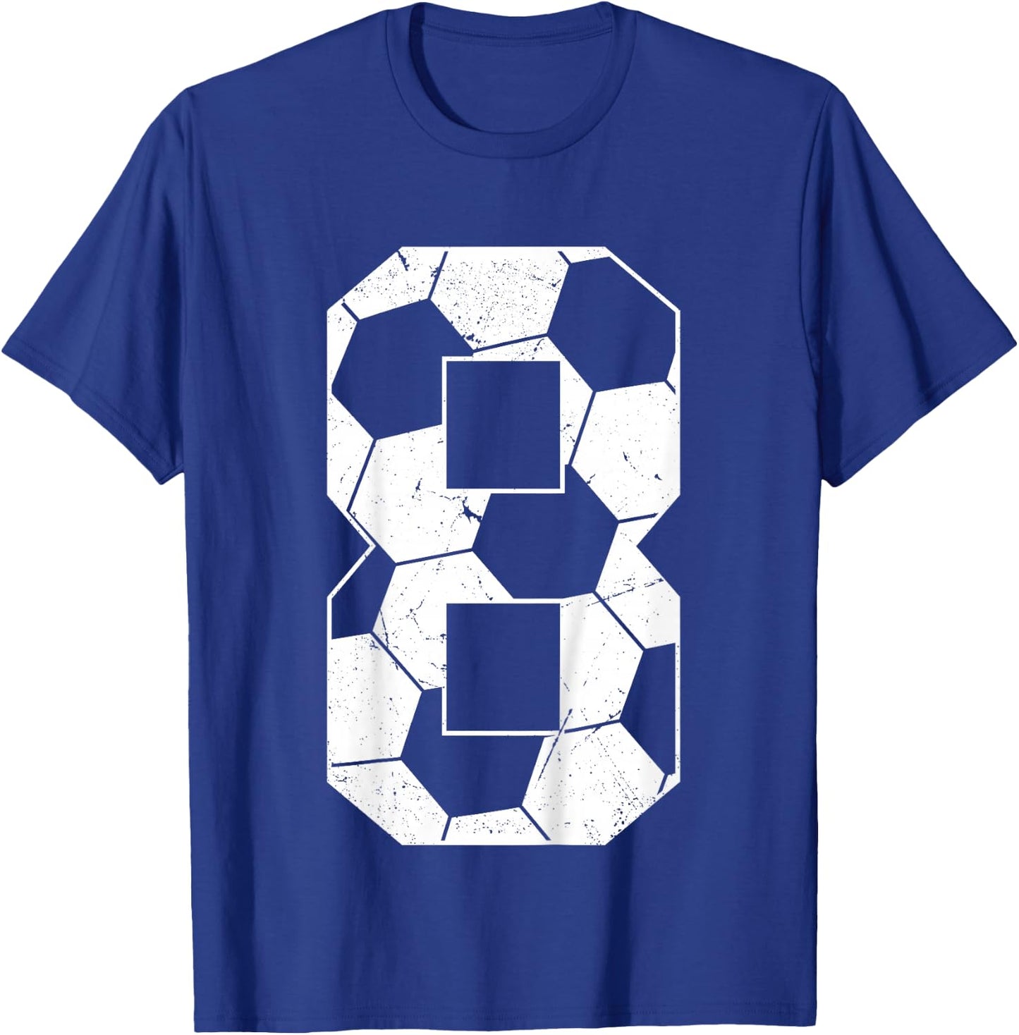 Kids 8th Birthday Boy Soccer Player Football 8 Years Old T-Shirt - T-Shirt | Royal