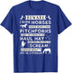 Beware I Ride Horse - Funny Horse Lover Girls Teen T-Shirt - T-Shirt | Royal