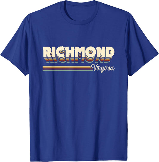 Retro Richmond Virginia VA Gifts Men Women Kids Vintage RVA T-Shirt - T-Shirt | Royal