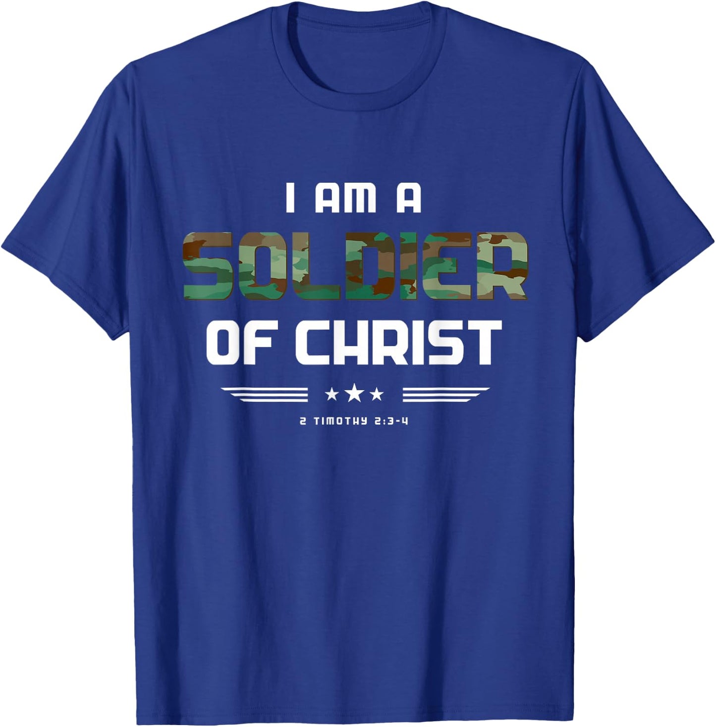 Christian gifts religious Bible verse Soldier of Christ T-Shirt - T-Shirt | Royal