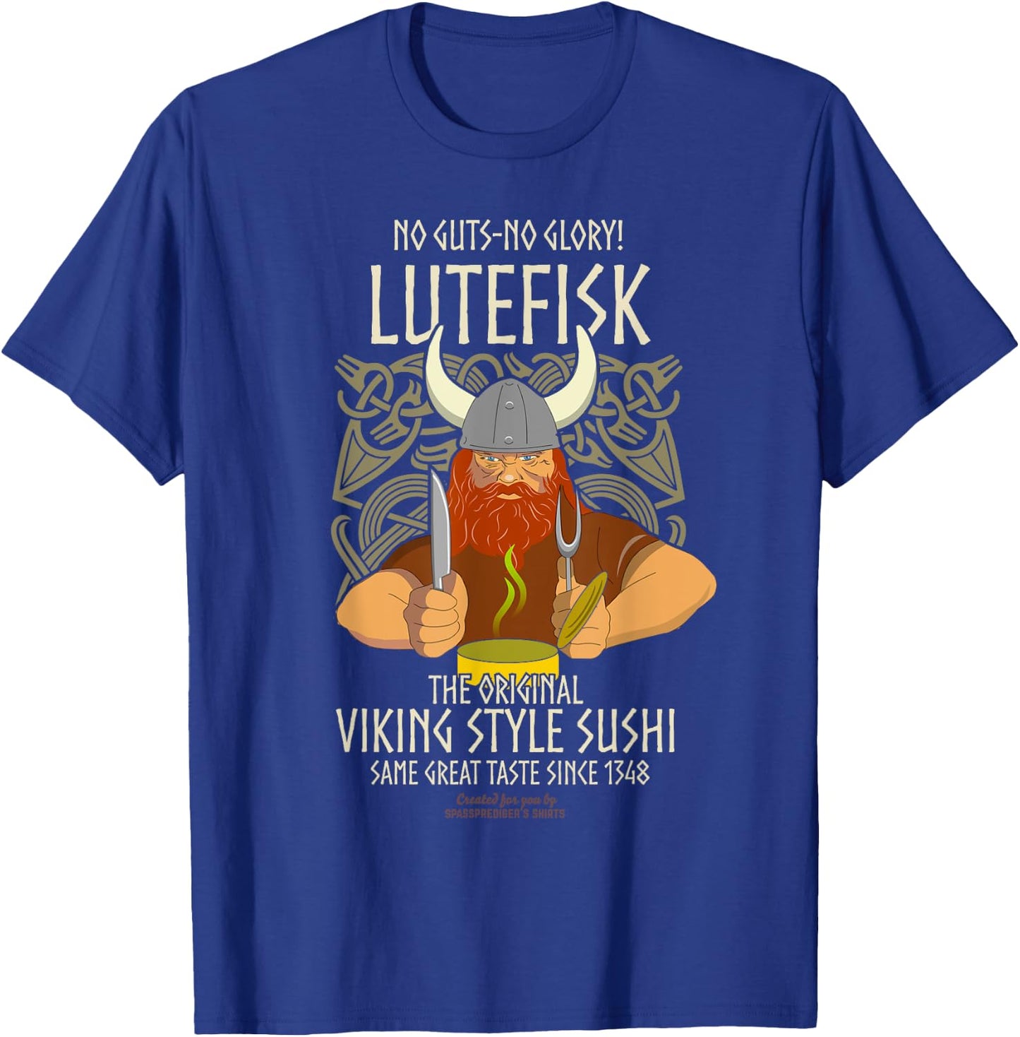 Lutefisk Christmas Fish Original Viking Sushi Funny Lutefisk T-Shirt - T-Shirt | Royal