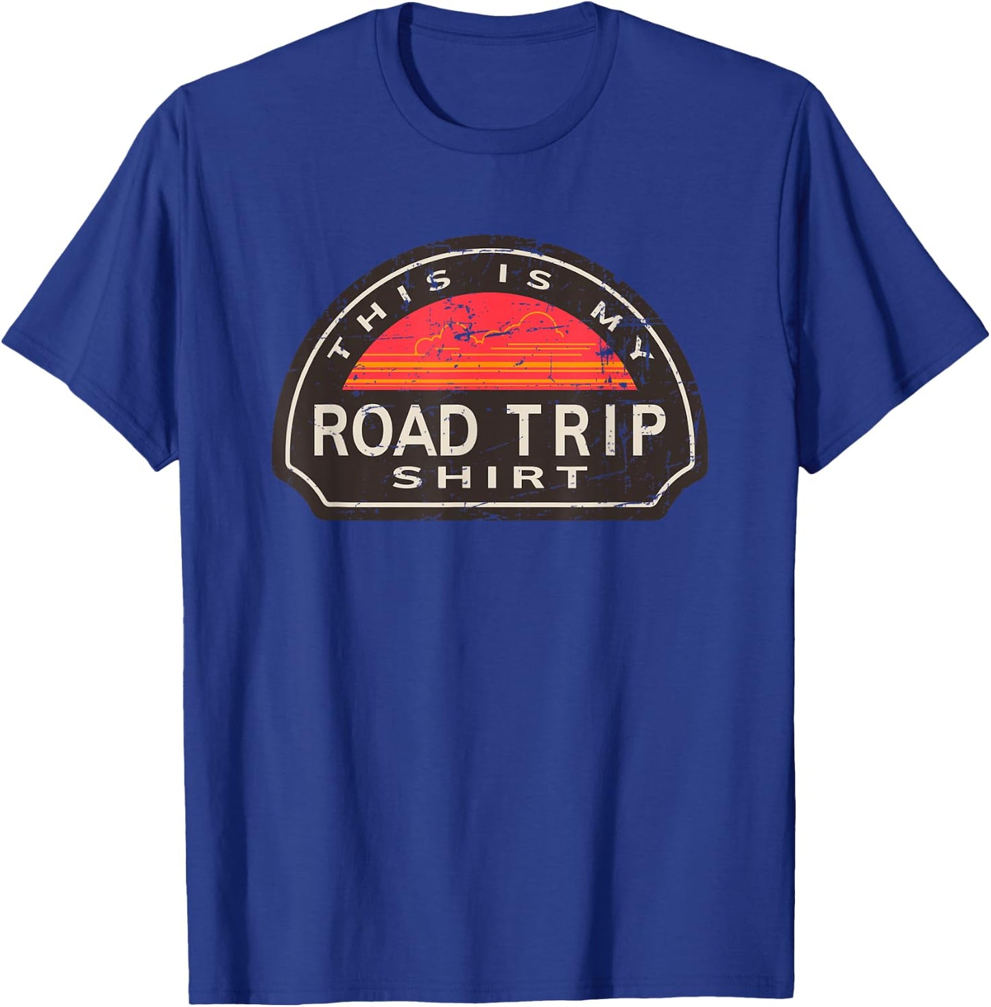 This Is My Road Trip Shirt Retro Travel Vacation Weekend T-Shirt - T-Shirt | Royal
