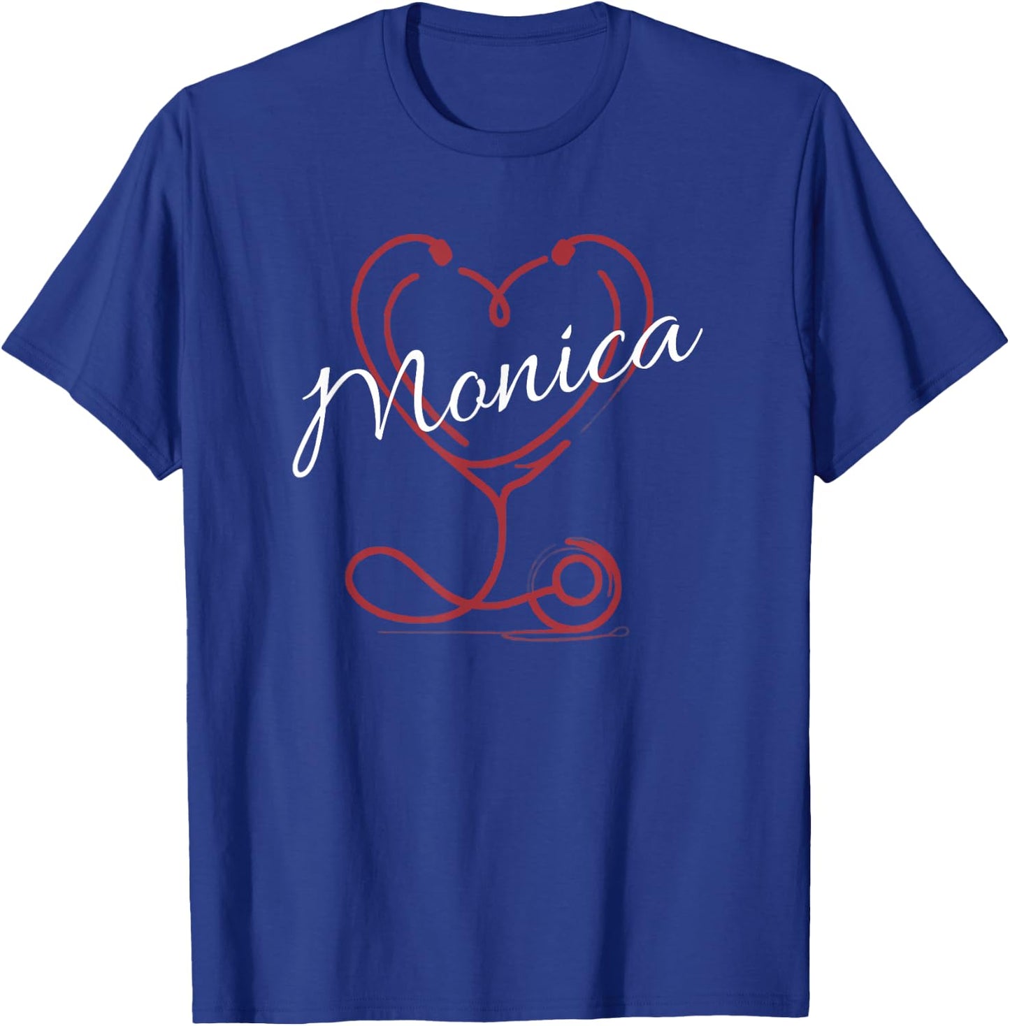 MONICA Nurse Gift Cute Doctor Designer Personalized Nurse T-Shirt - T-Shirt | Royal