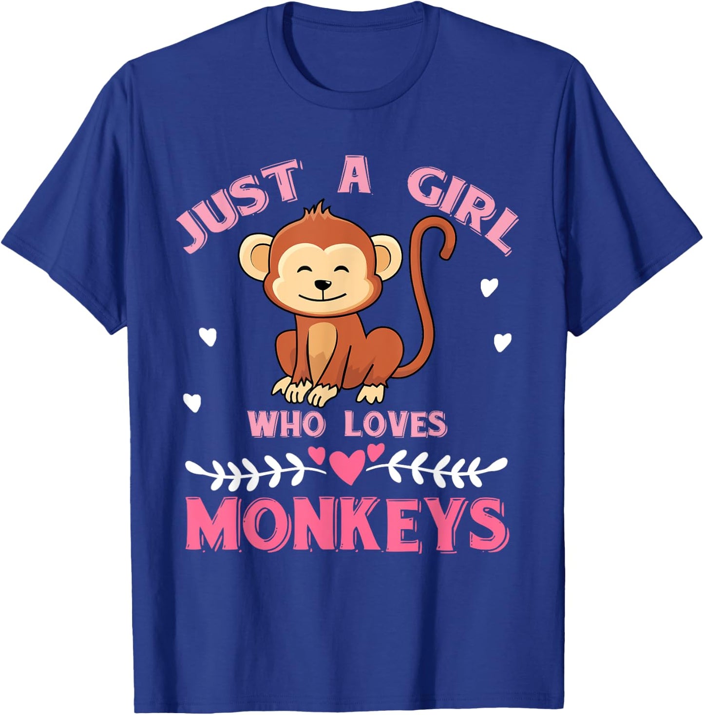 Just A Girl Who Loves Monkeys Monkey T-Shirt - T-Shirt | Royal