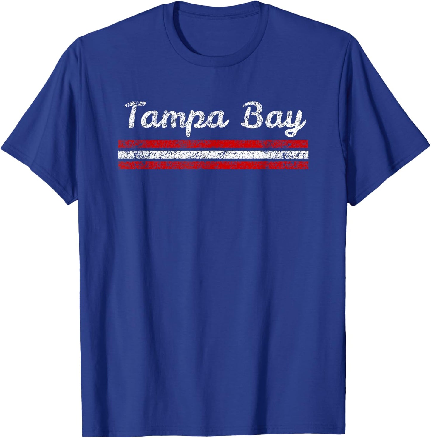 Tampa Bay Florida Retro Vintage Weathered Throwback T-Shirt - T-Shirt | Royal