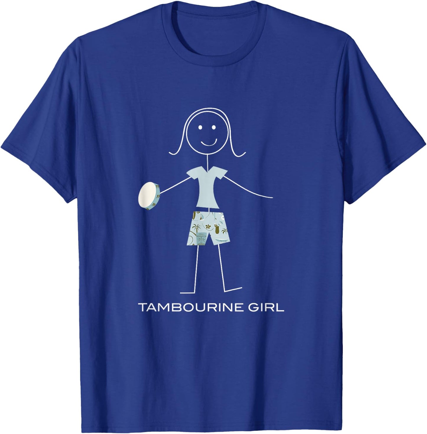 Funny women's tambourine, girls' musician gifts T-Shirt - T-Shirt | Royal