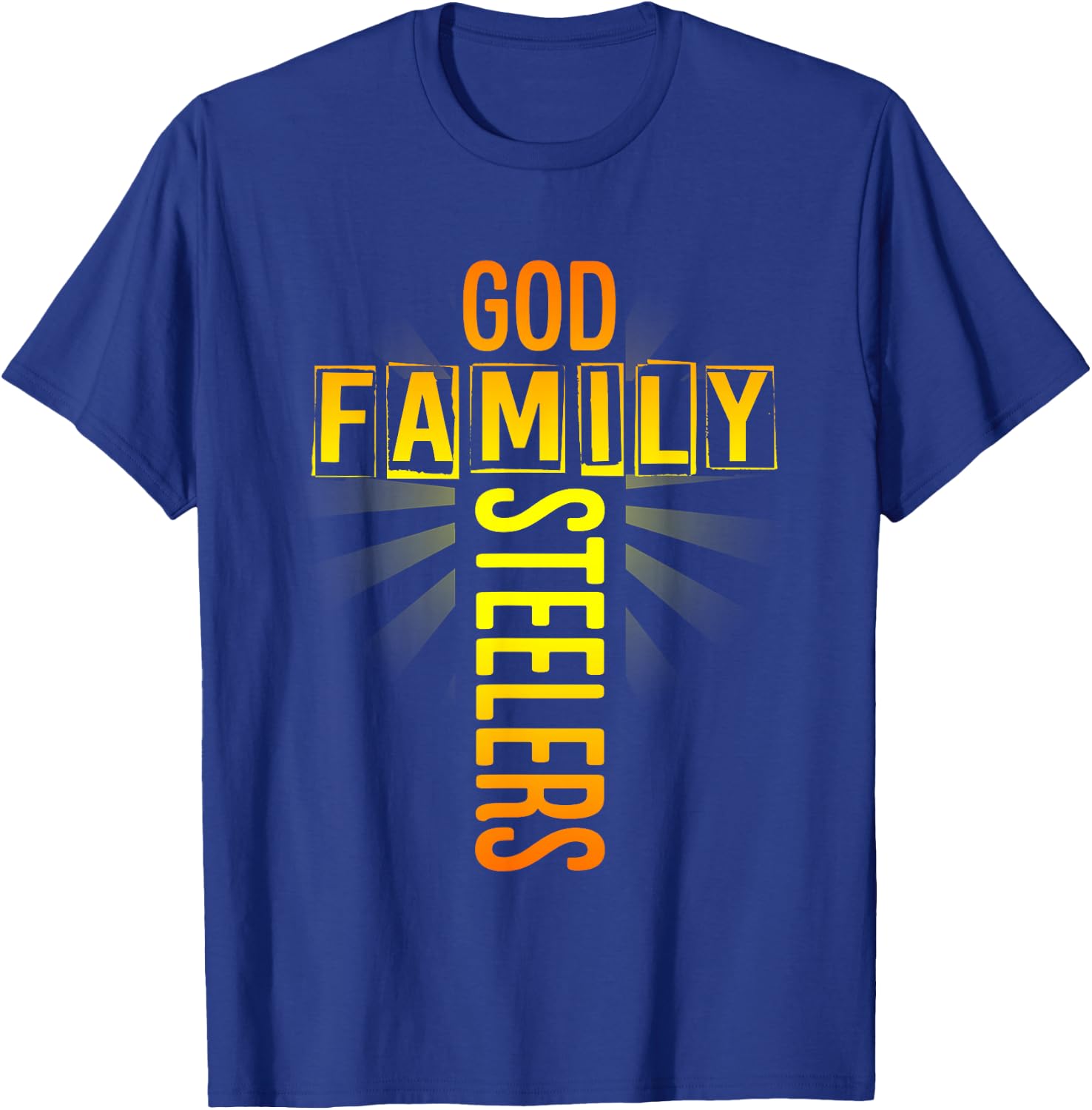 Shirt God Family Steeler T-Shirt - T-Shirt | Royal