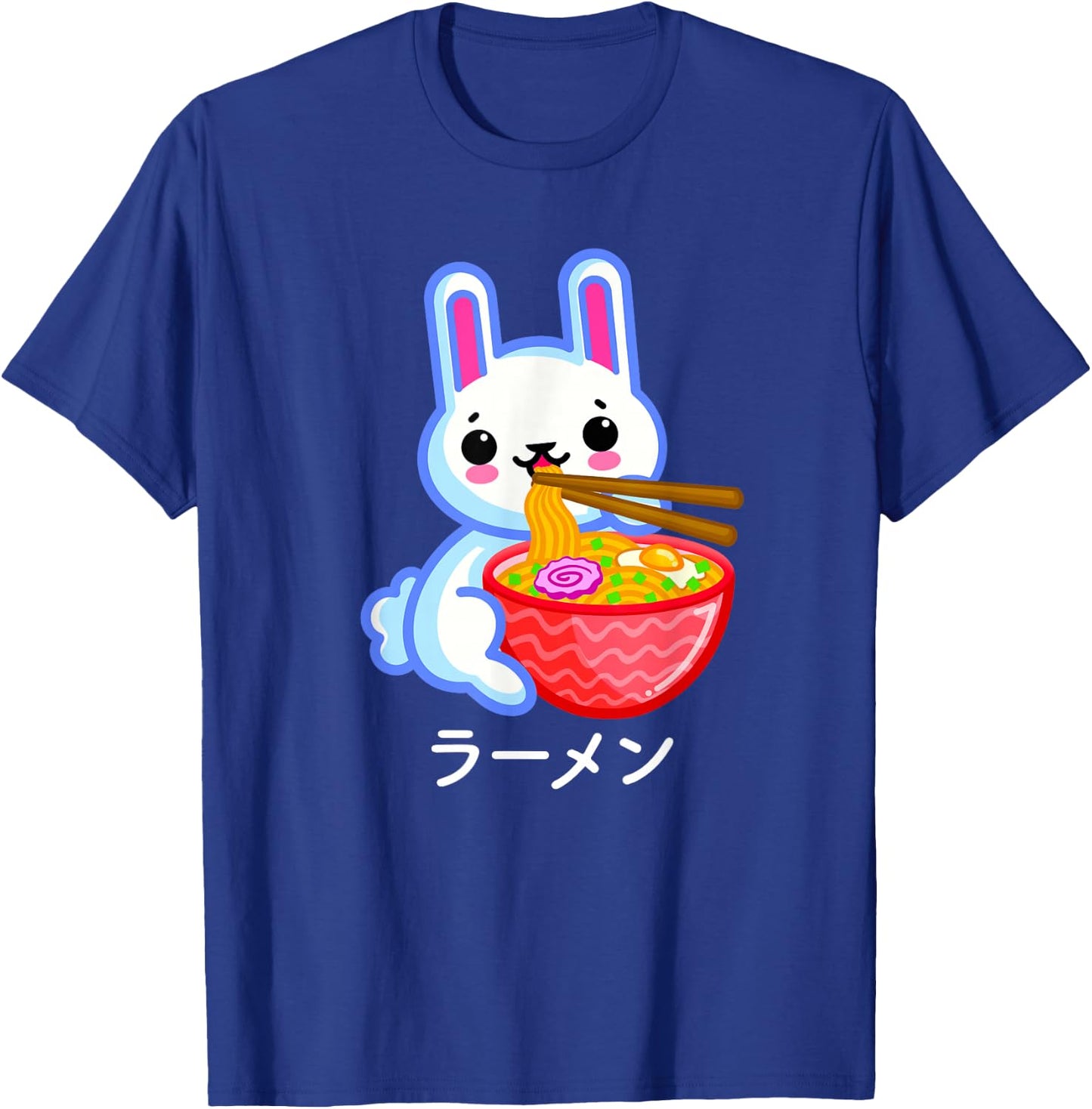 Rabbit Ramen Noodles Cute Bunny Lover Kawaii Japanese Anime T-Shirt - T-Shirt | Royal