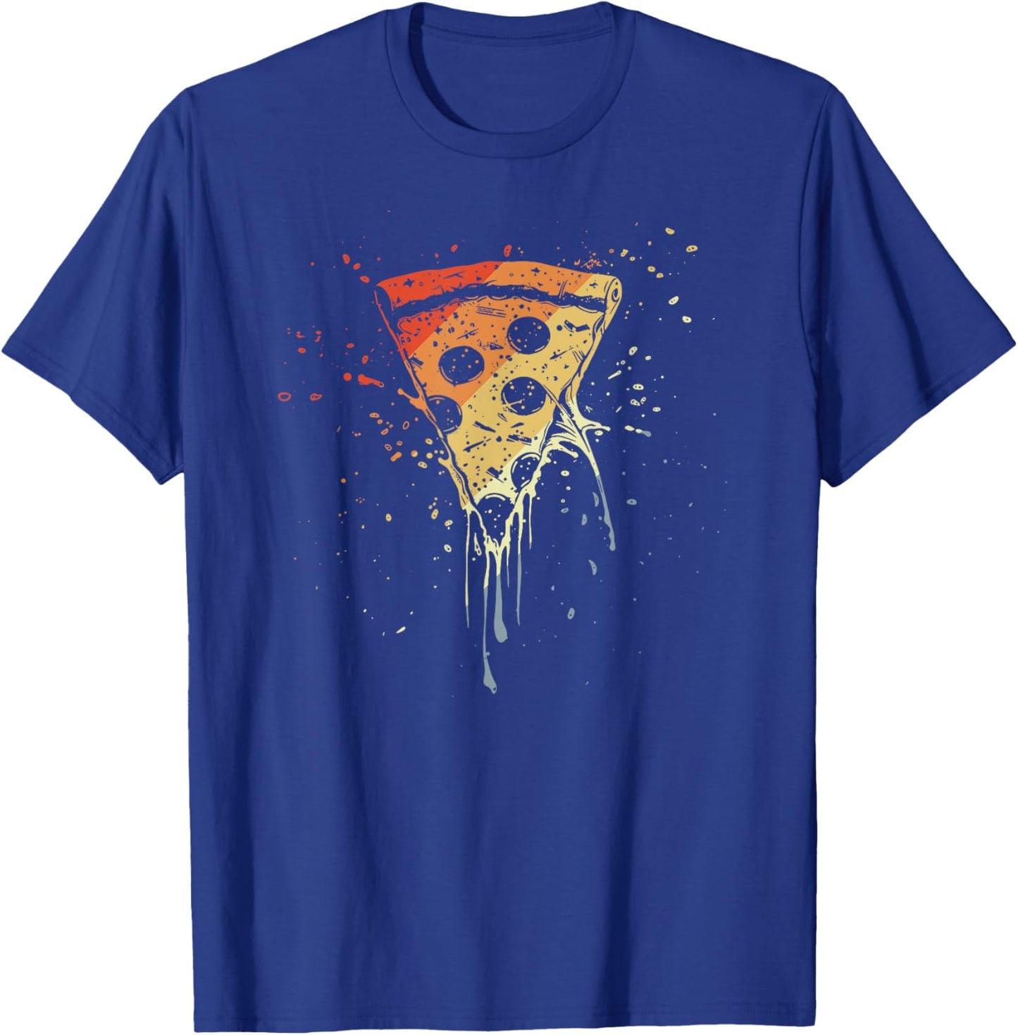 Vintage Pizza Slice Sketch Pizzeria T-Shirt - T-Shirt | Royal
