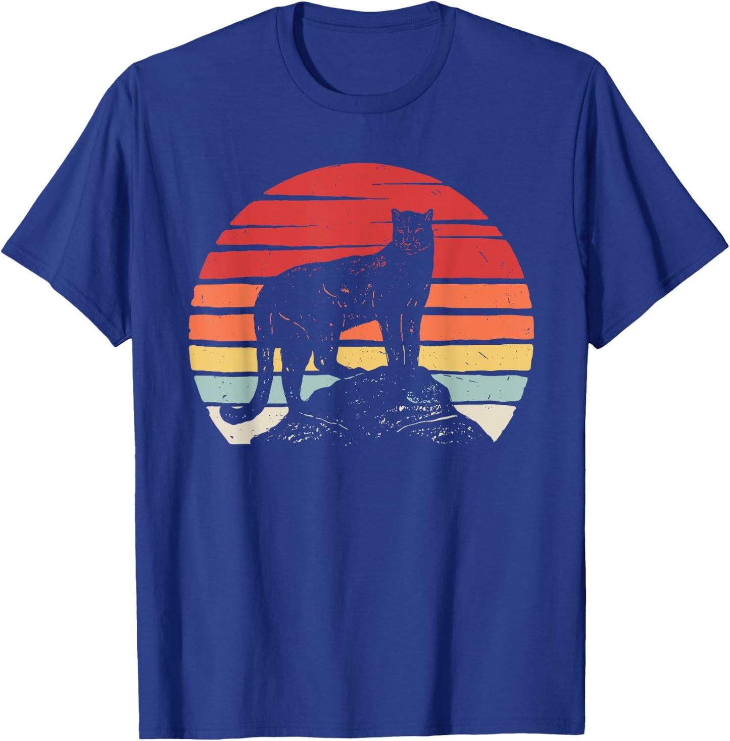 Vintage Retro Cougar T-Shirt - T-Shirt | Royal