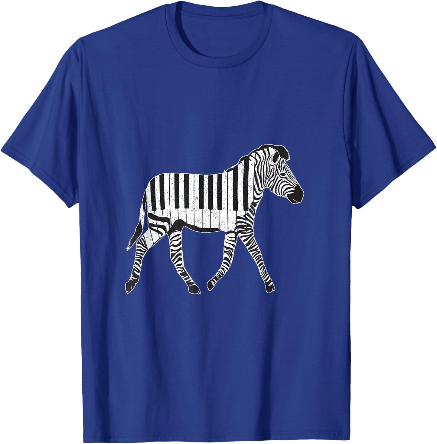 Zebra Horse Piano Sheet Music Keyboard Piano Music Gift T-Shirt - T-Shirt | Royal